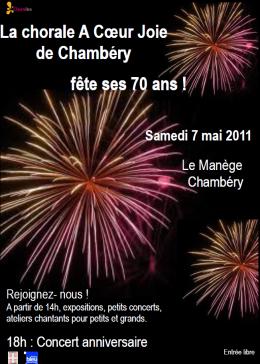 70 ème ANNIVERSAIRE DE LA CHORALE A COEUR JOIE DE CHAMBERY